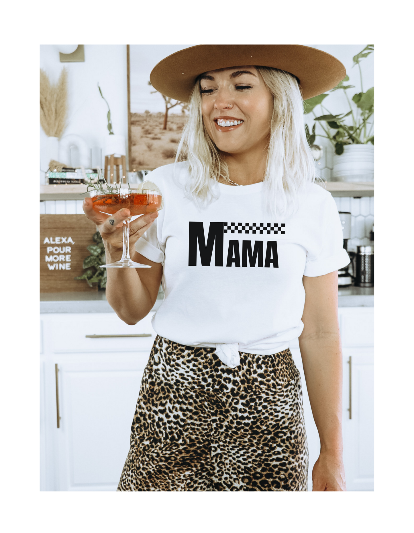 Checkered Mama T Shirt