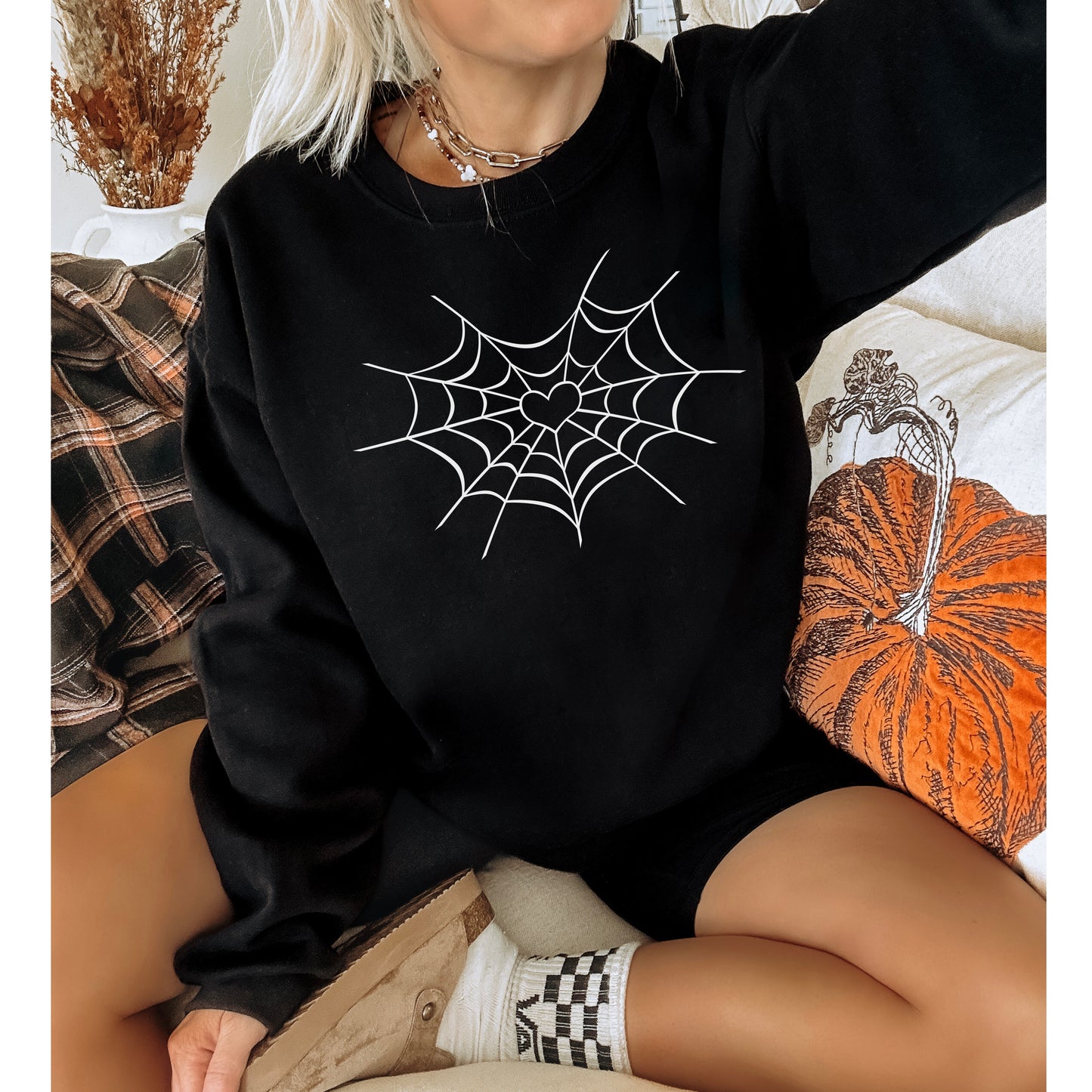 Heart Spiderweb Sweatshirt