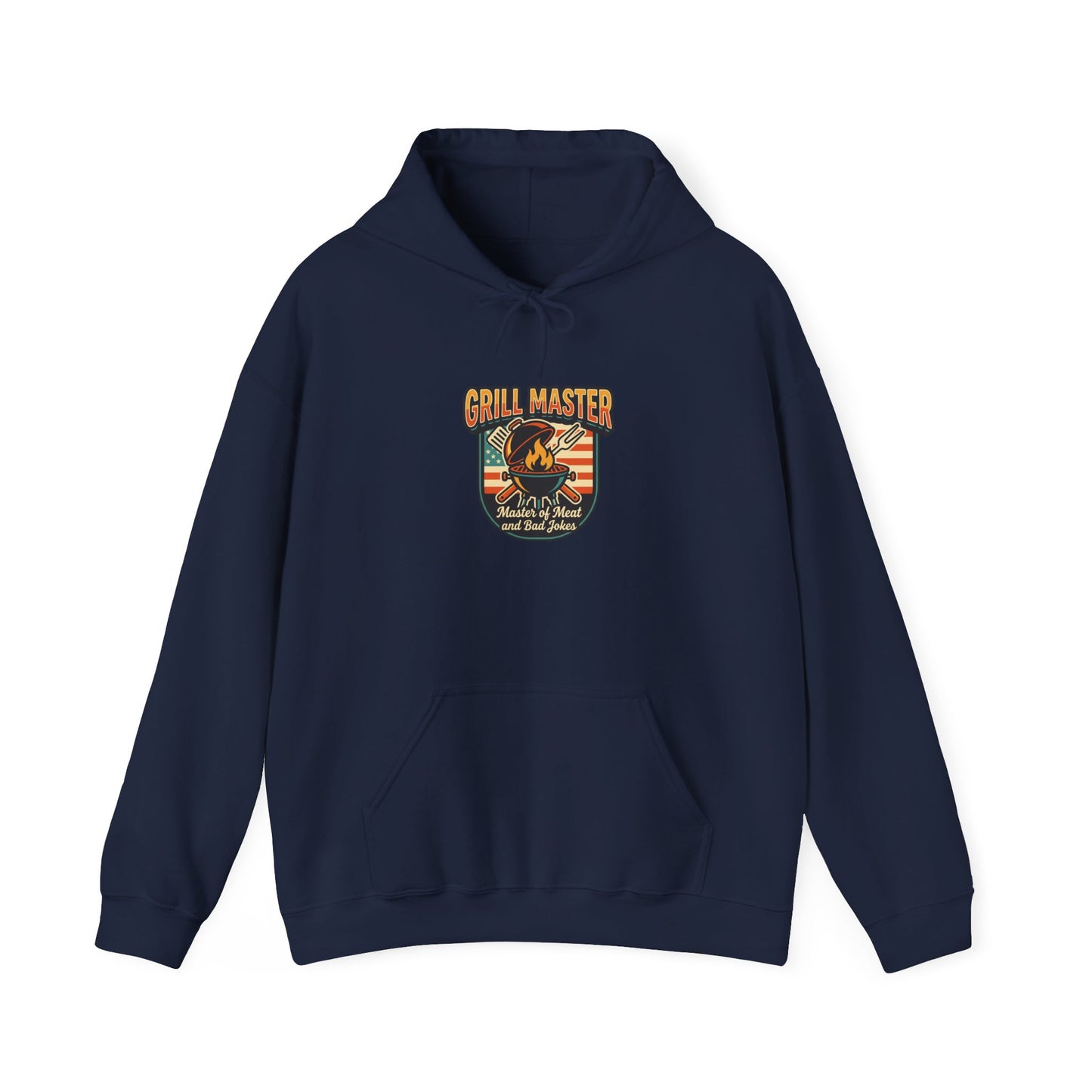 Grill Master Shield Hoodie | Father's Day, Retro Outdoorsy Dad