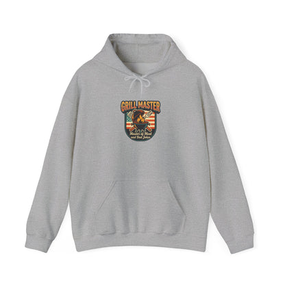 Grill Master Shield Hoodie | Father's Day, Retro Outdoorsy Dad