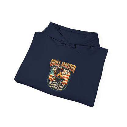 Grill Master Shield Hoodie | Father's Day, Retro Outdoorsy Dad
