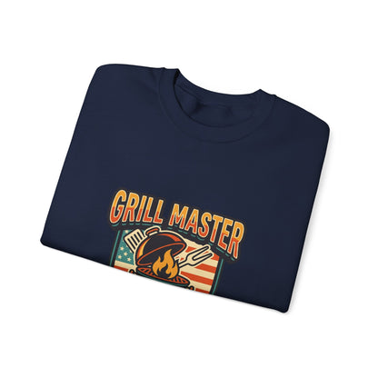 Grill Master Crewneck Sweatshirt | Father’s Day, Retro BBQ Dad