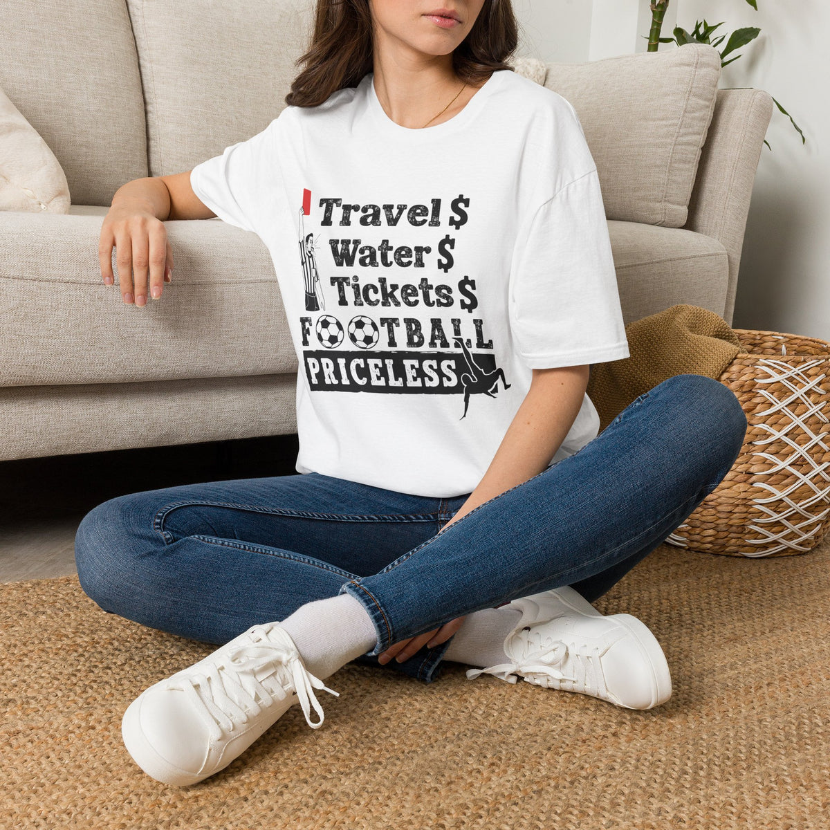 T-Shirt — "Travel  Water  Tickets  Football Priceless" Referee Humor Tee Soccer fan t-shirt