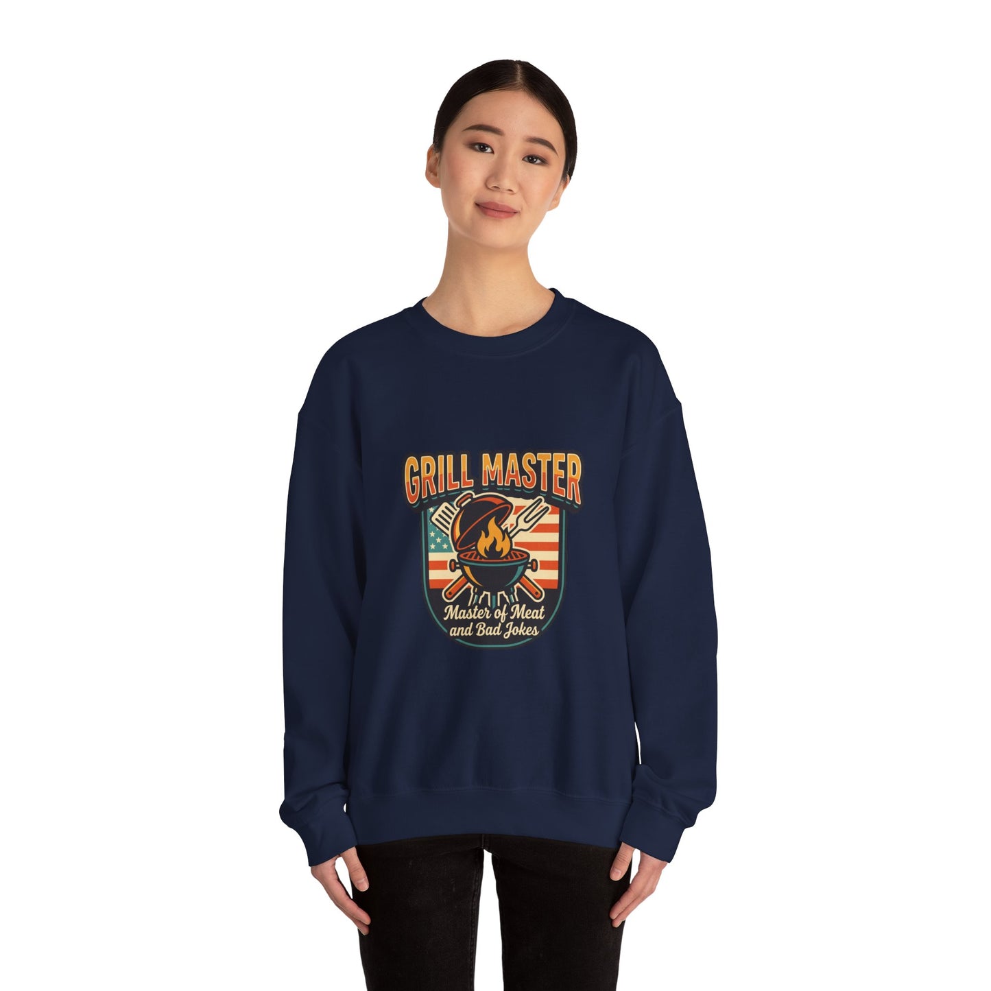 Grill Master Crewneck Sweatshirt | Father’s Day, Retro BBQ Dad