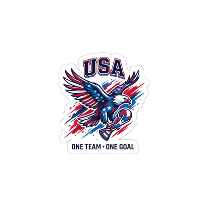 USA Eagle Soccer Sticker | country pride, retro soccer
