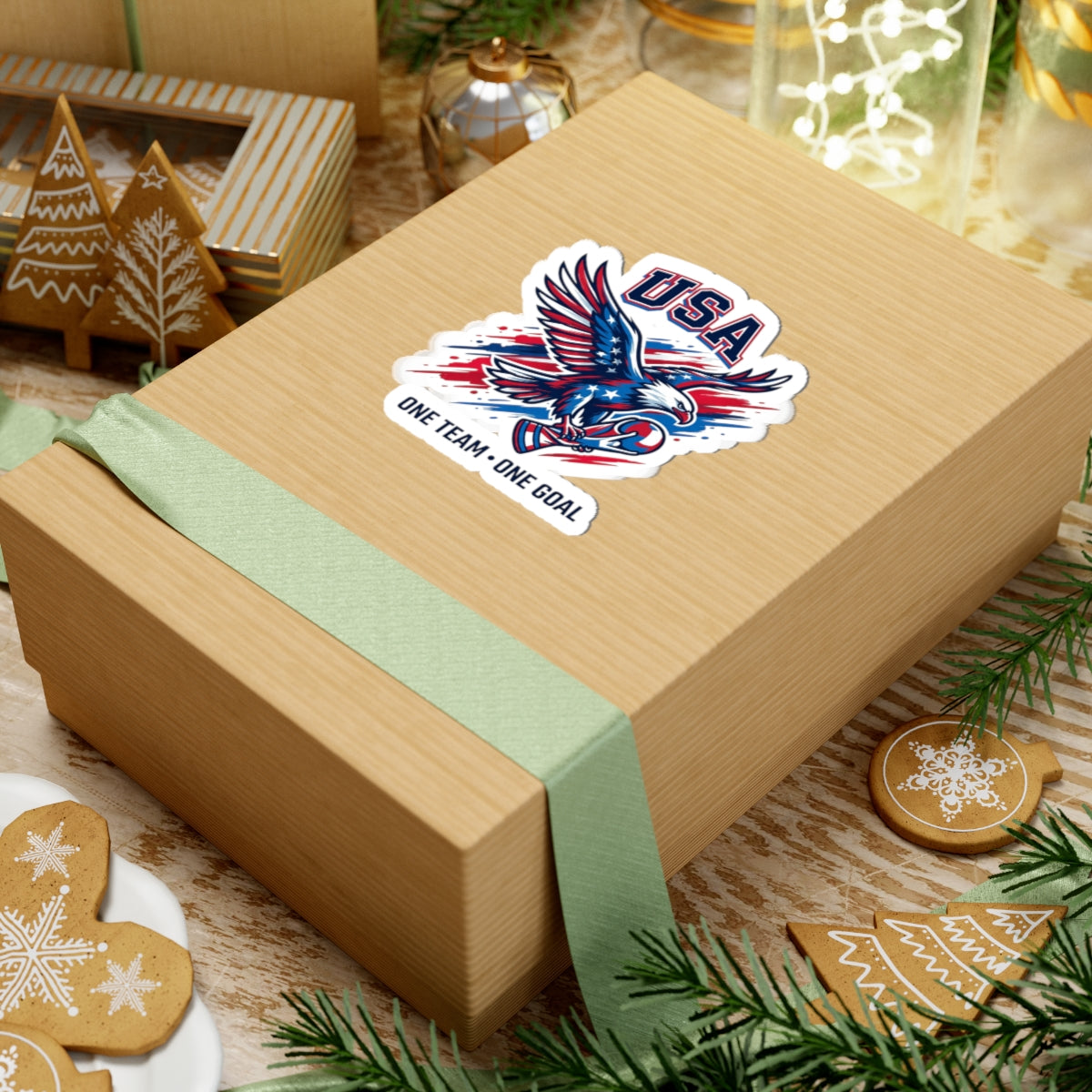 USA Eagle Soccer Sticker | country pride, retro soccer