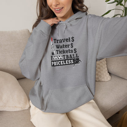 Football Priceless Hoodie — Travel, Water, Tickets Graphic Hoodie