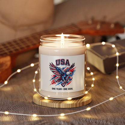USA Eagle Soccer Candle, country pride | retro soccer, championship season