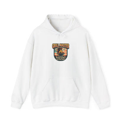 Grill Master Shield Hoodie | Father's Day, Retro Outdoorsy Dad