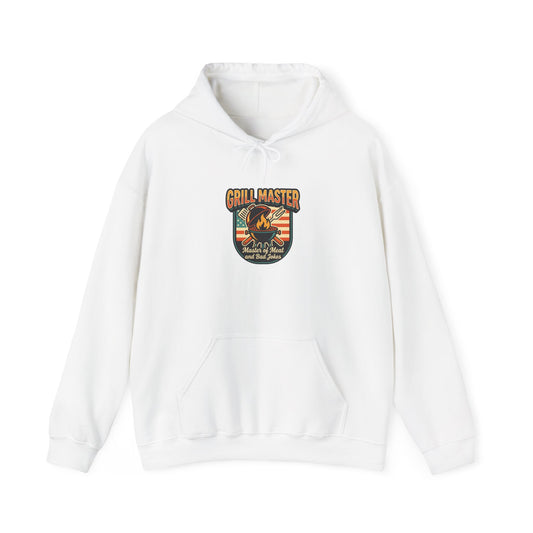 Grill Master Shield Hoodie | Father's Day, Retro Outdoorsy Dad
