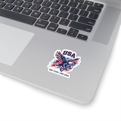 USA Eagle Soccer Sticker | country pride, retro soccer