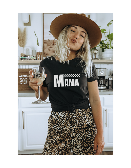 Checkered Mama T Shirt