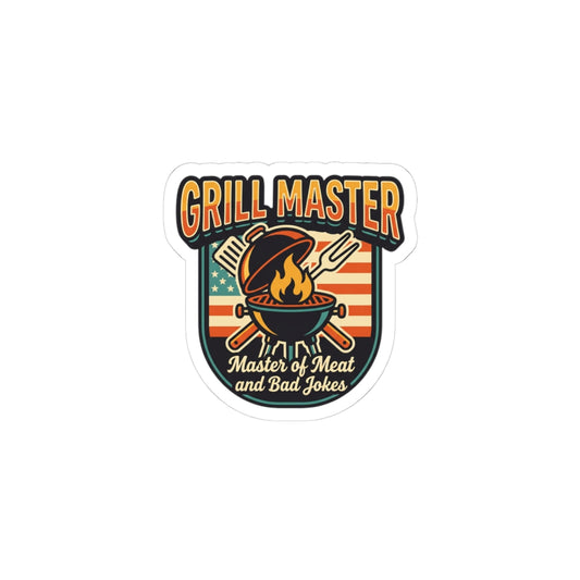 Grill Master Sticker | Father’s Day, Retro Outdoorsy, Sarcastic Dad