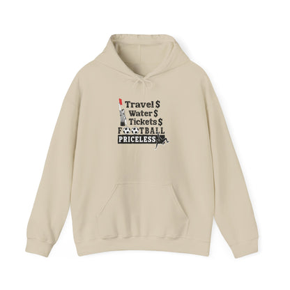 Football Priceless Hoodie — Travel, Water, Tickets Graphic Hoodie