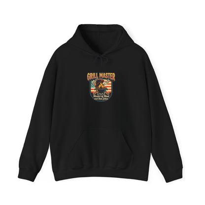 Grill Master Shield Hoodie | Father's Day, Retro Outdoorsy Dad