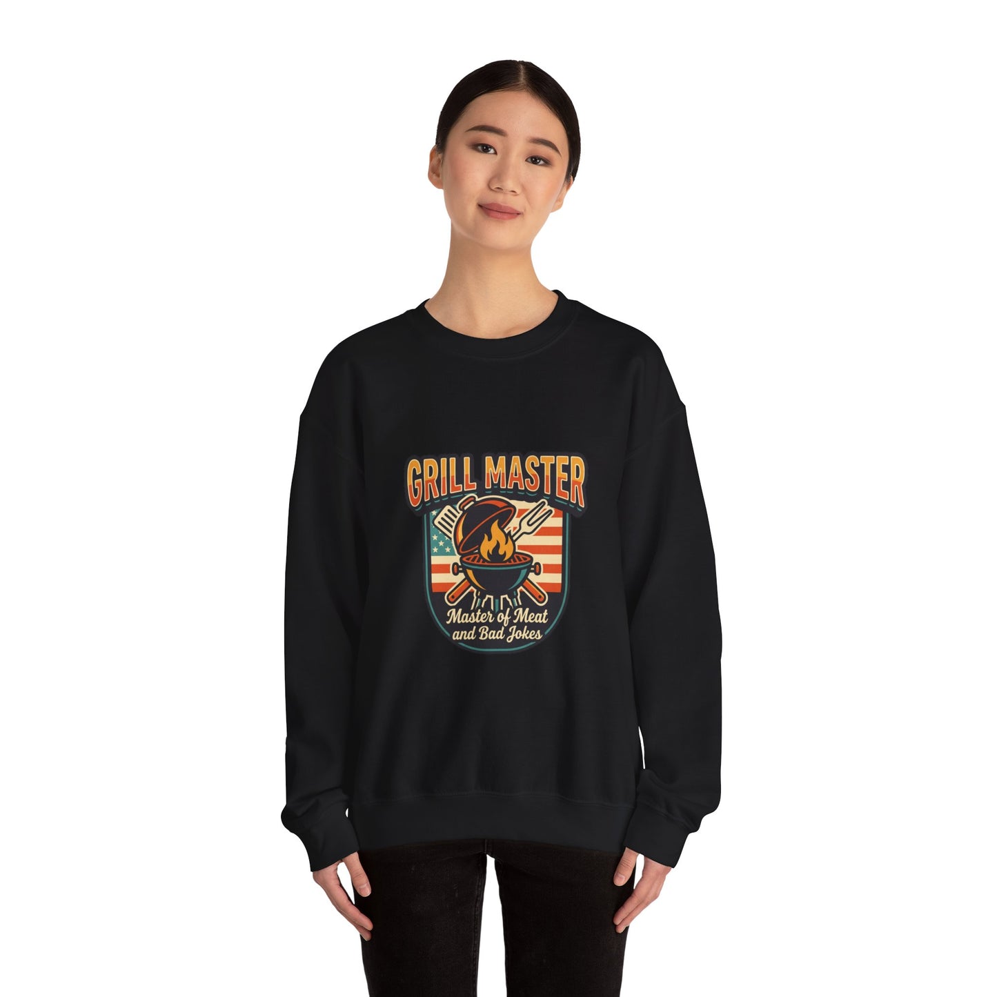 Grill Master Crewneck Sweatshirt | Father’s Day, Retro BBQ Dad