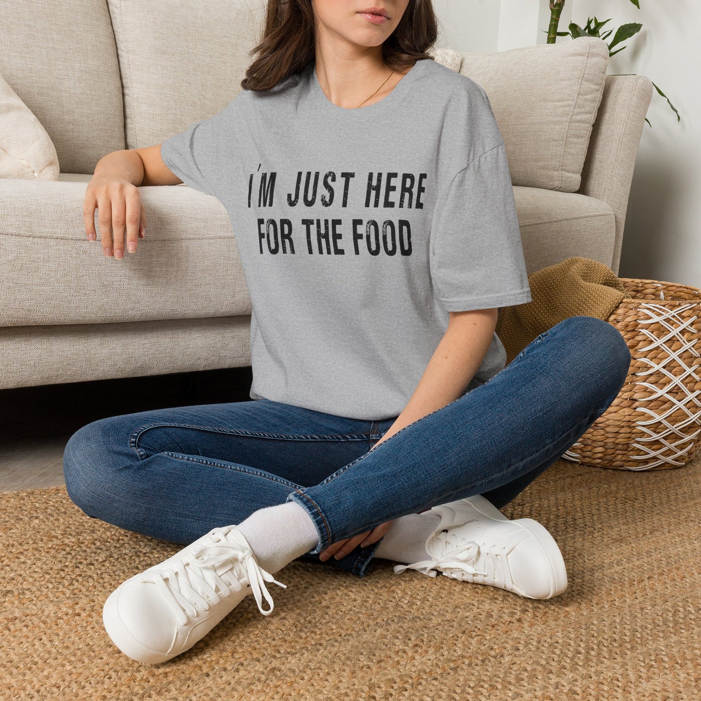T-Shirt - "I'm Just Here for the Food" Funny Foodie Graphic Tee
