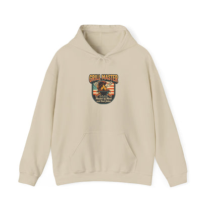 Grill Master Shield Hoodie | Father's Day, Retro Outdoorsy Dad
