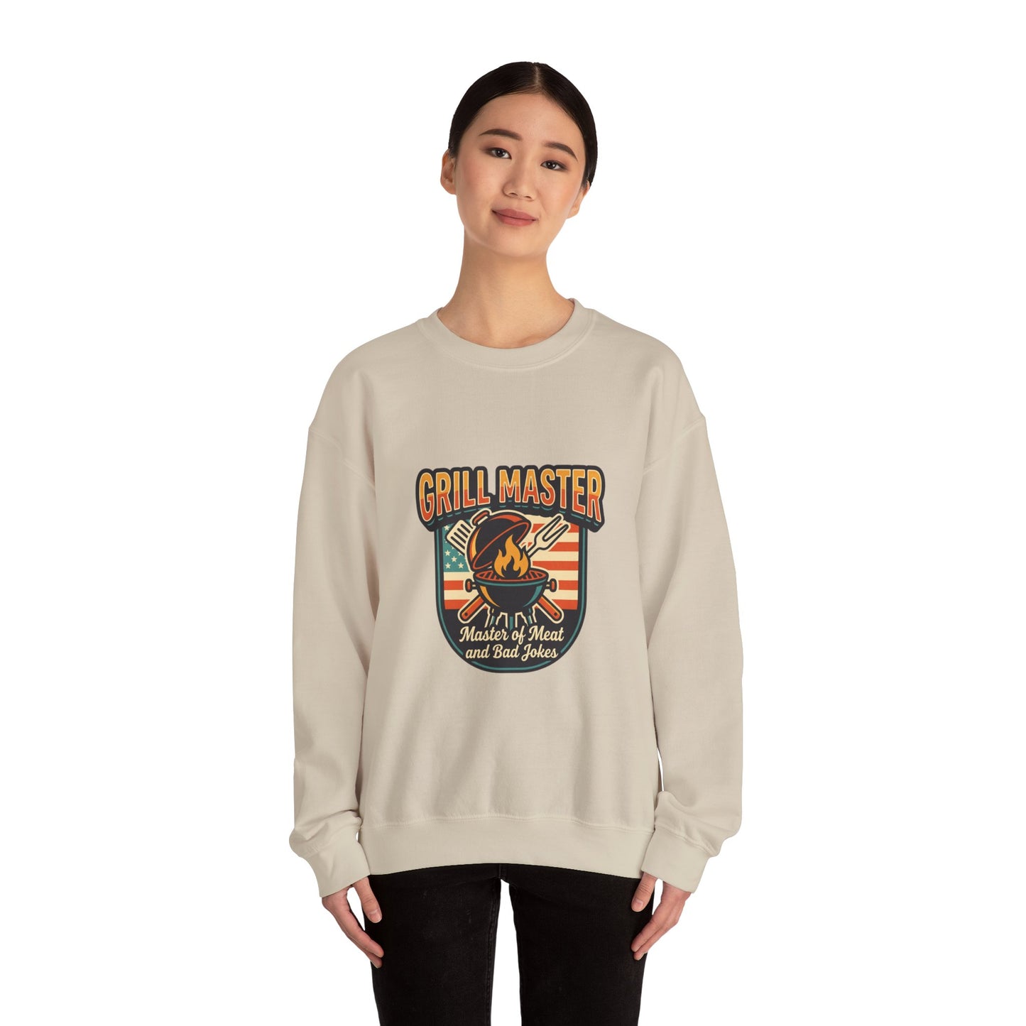 Grill Master Crewneck Sweatshirt | Father’s Day, Retro BBQ Dad