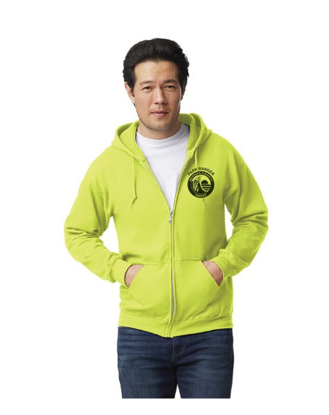 Safety Green Adult Full Zip Hooded Sweatshirt