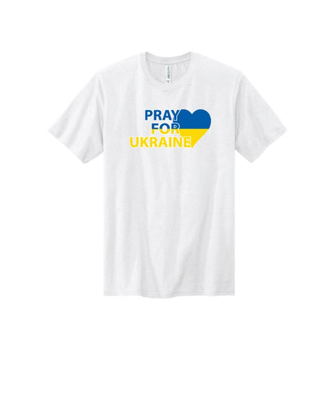 White Pray For Ukraine T-Shirt