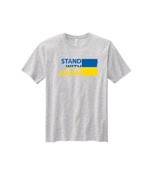Gray Stand With Ukraine T-Shirt
