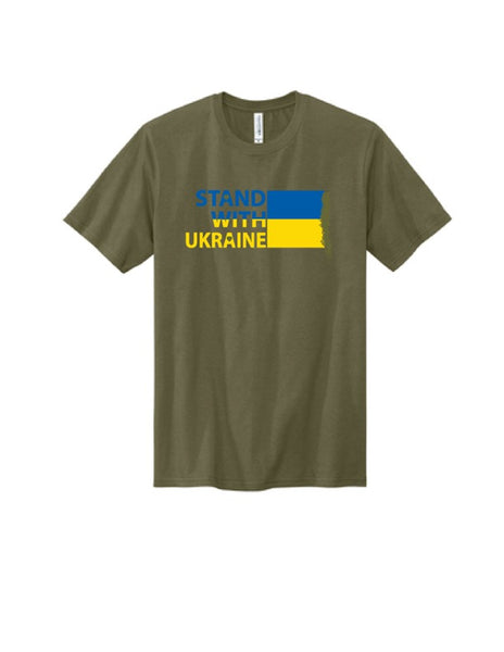 Military Green Stand With Ukraine T-Shirt