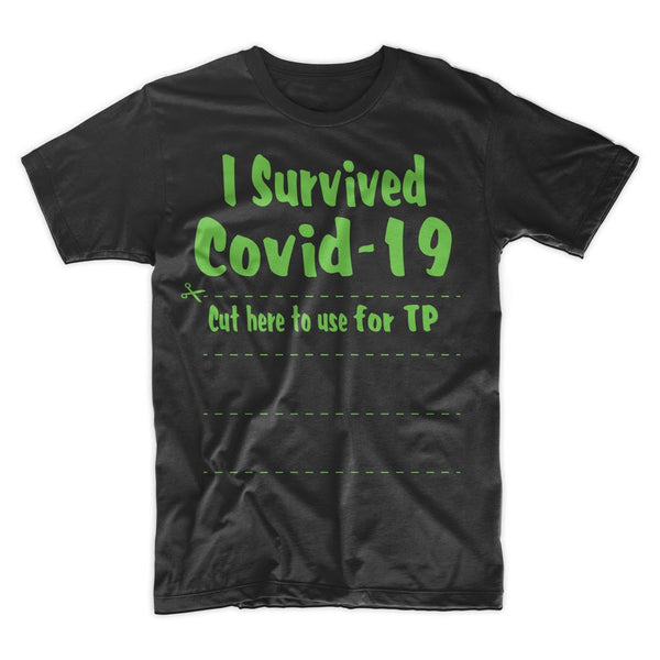 I Survived Covid 19 T Shirt - Black